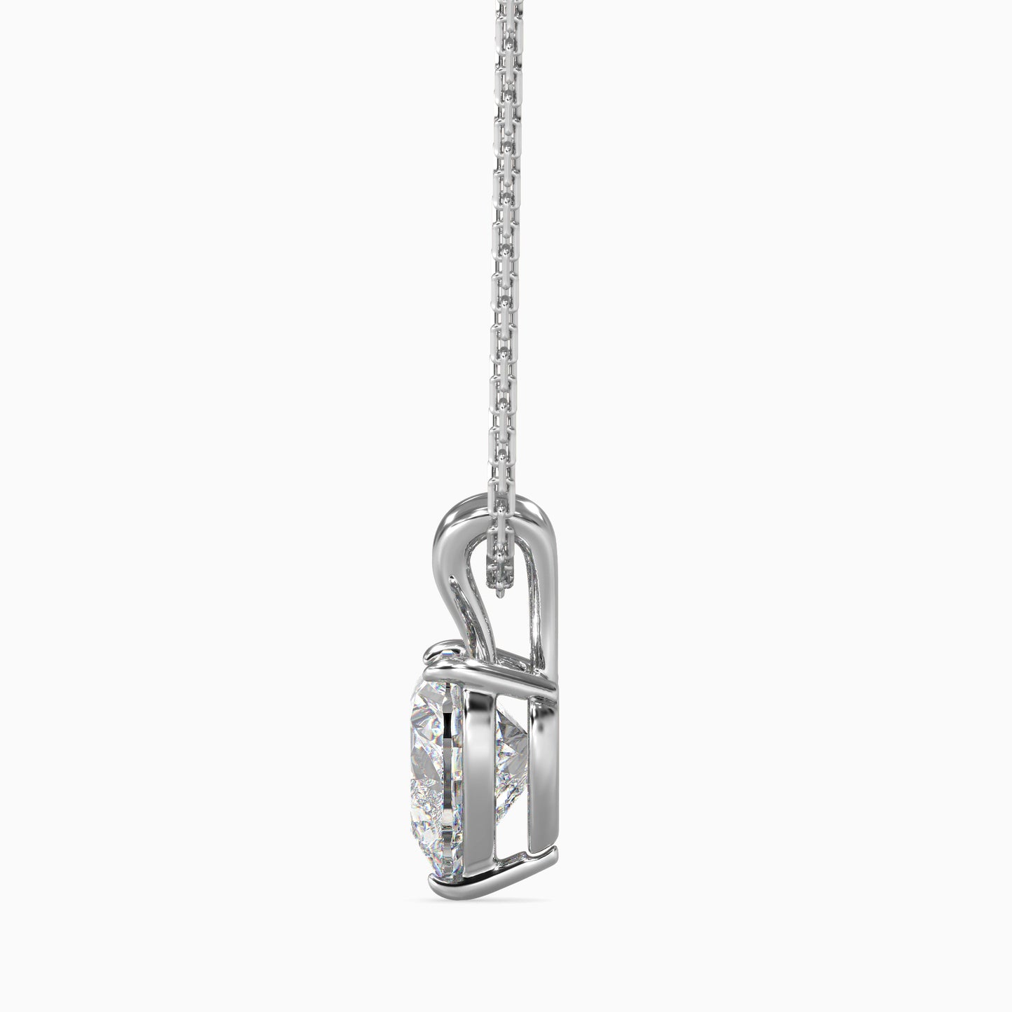 Wrapped Heart Solitaire Pendant