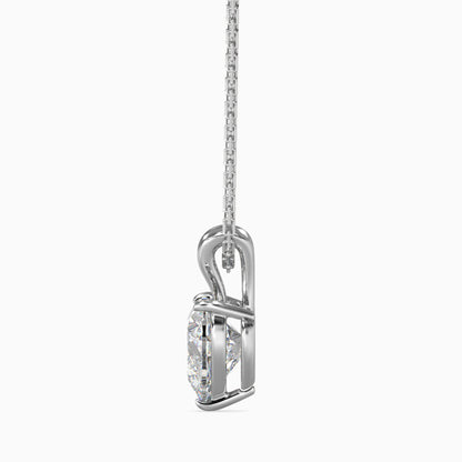 Wrapped Heart Solitaire Pendant