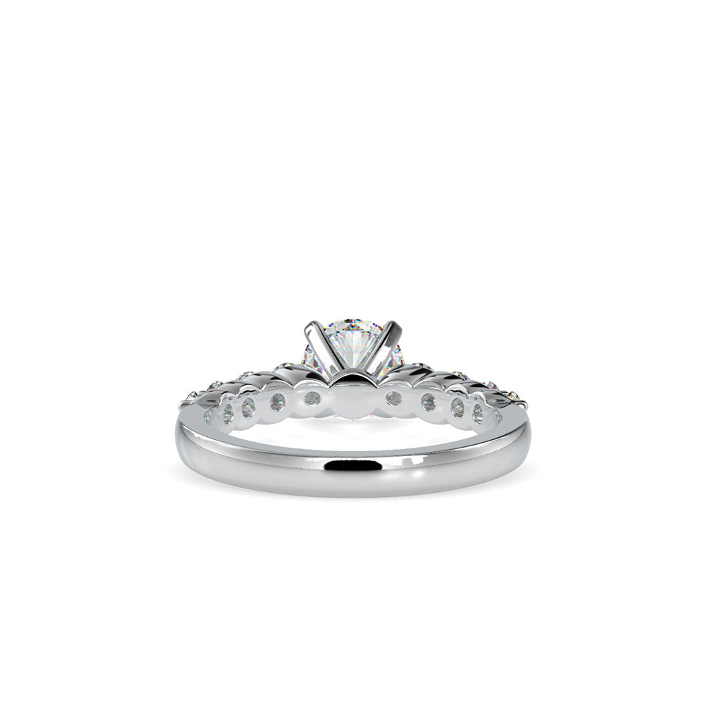 Graduated Accent Solitaire Ring