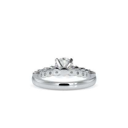 Graduated Accent Solitaire Ring