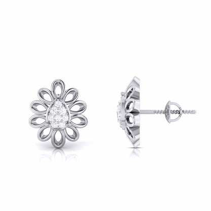 Pear Blossom Diamond Earrings