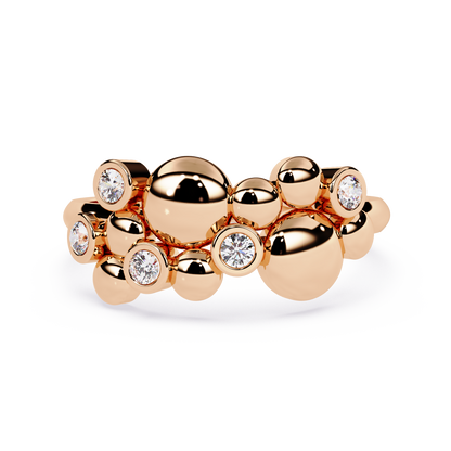 Bubble Cluster Diamond Ring