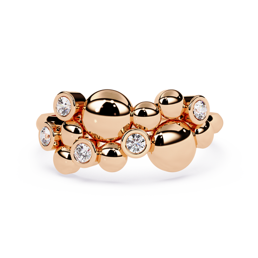 Bubble Cluster Diamond Ring