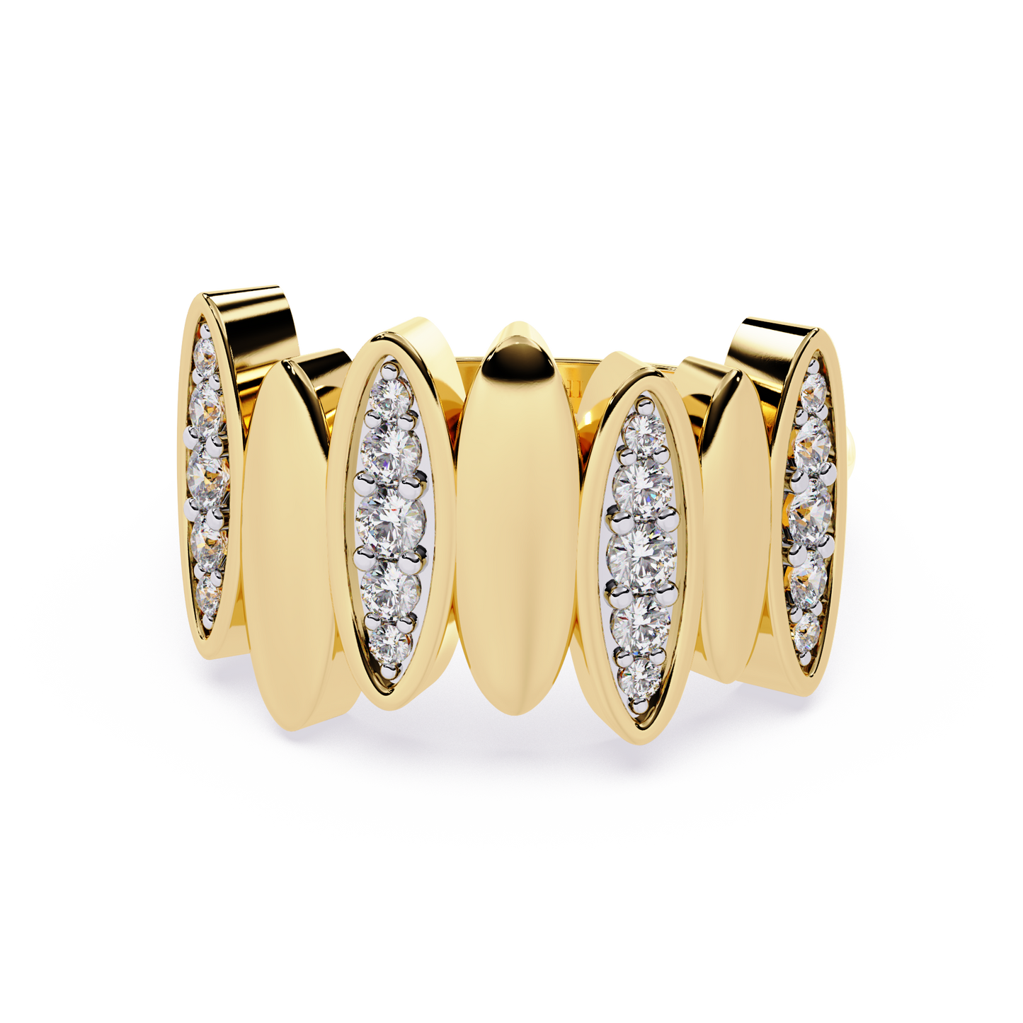 Fanned Bar Diamond Ring - Origine Diamonds lab-grown diamond jewellery