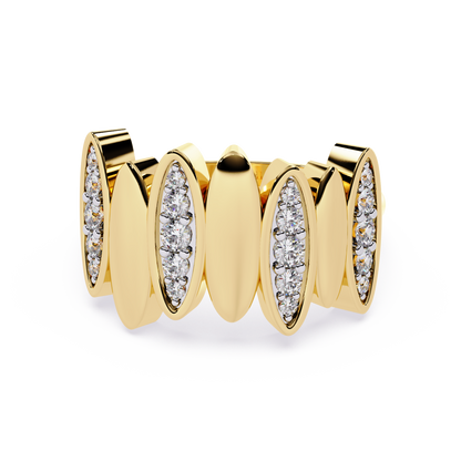 Fanned Bar Diamond Ring - Origine Diamonds lab-grown diamond jewellery