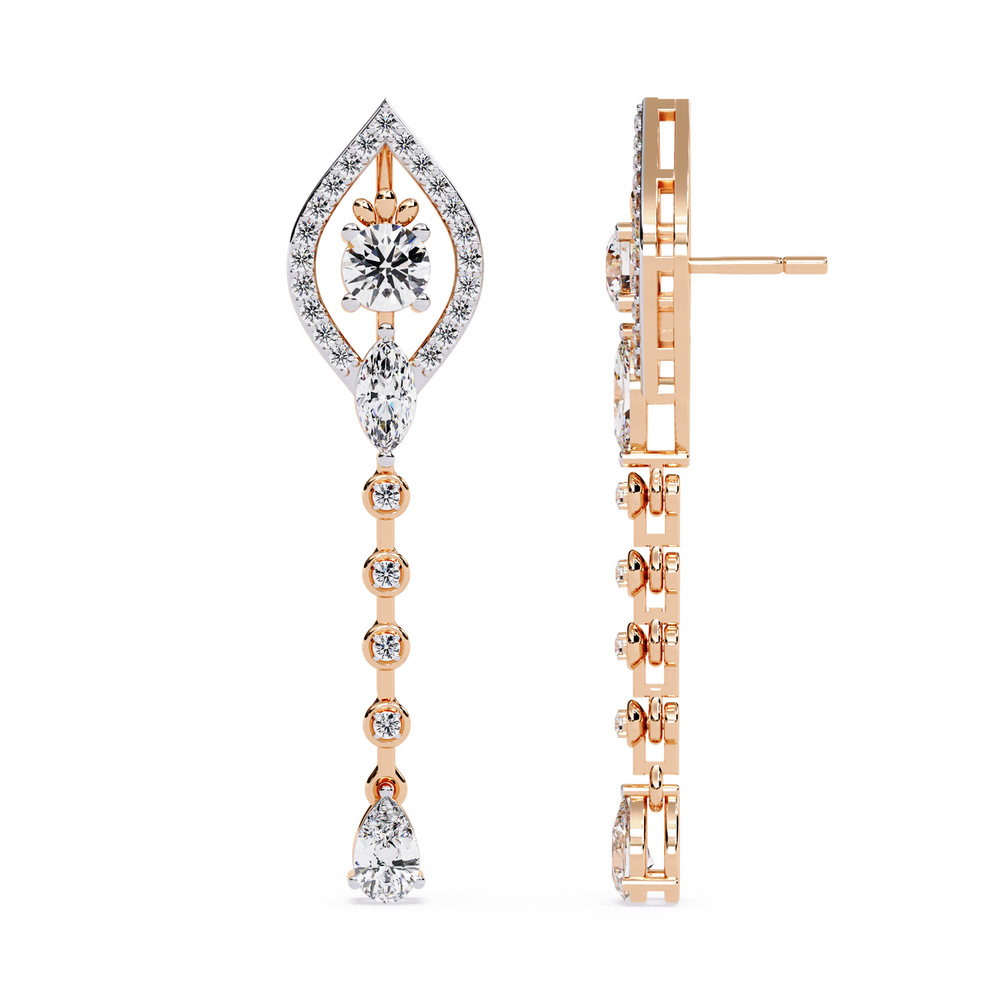 Marquise Cascade Drop Earrings