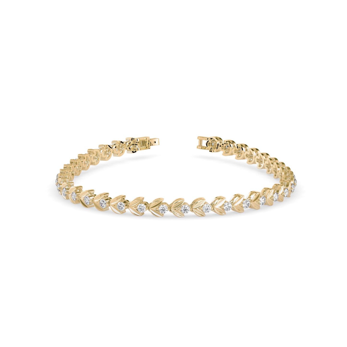 Heart Tennis Diamond Bracelet