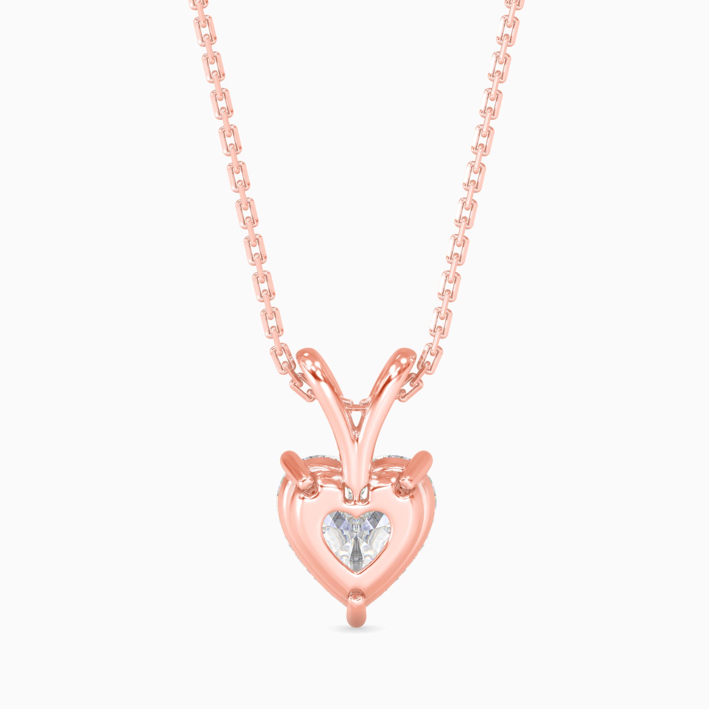 Wrapped Heart Solitaire Pendant