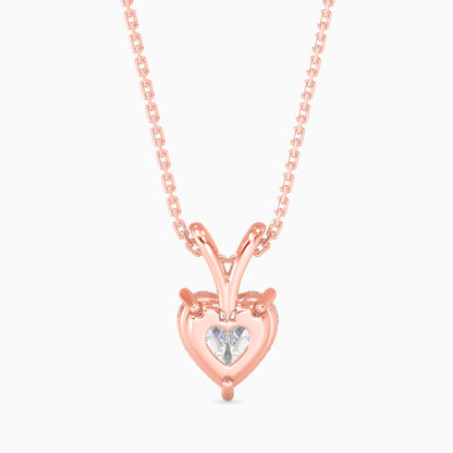 Wrapped Heart Solitaire Pendant