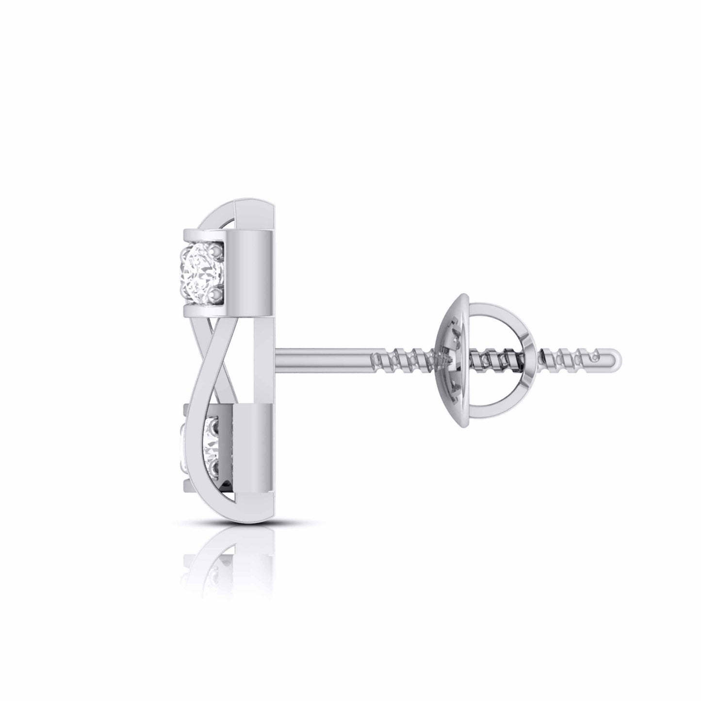 Geometric Link Diamond Earrings