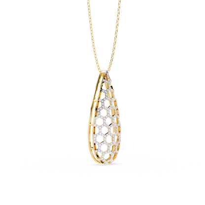 Honeycomb Teardrop Pendant