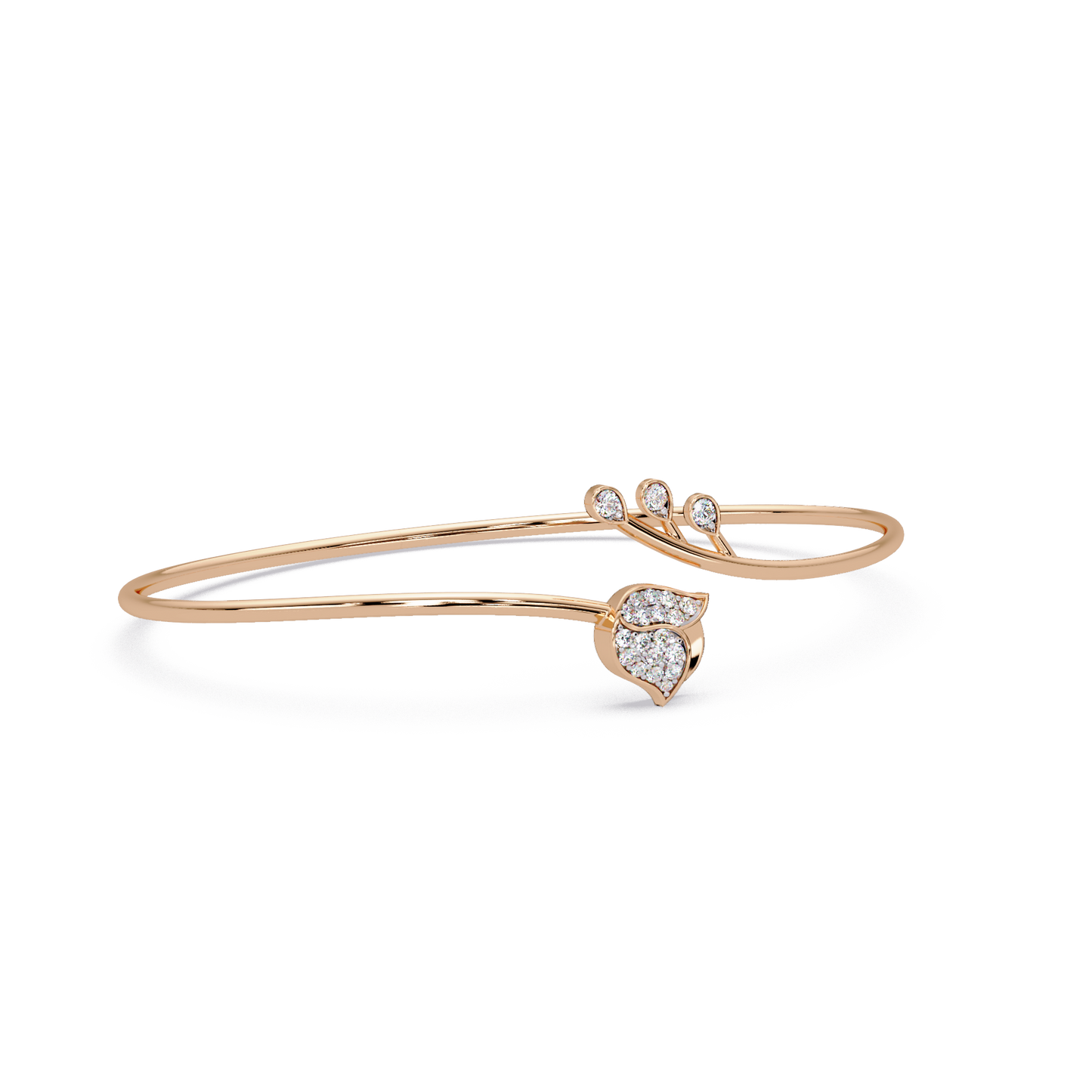 Heart Tip Beaded Cuff Bracelet