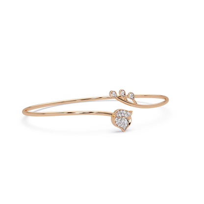 Heart Tip Beaded Cuff Bracelet