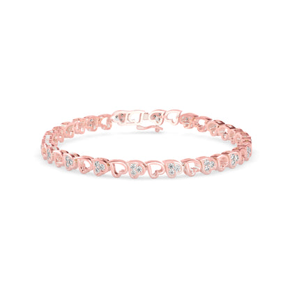 Linked Heart Diamond Bracelet