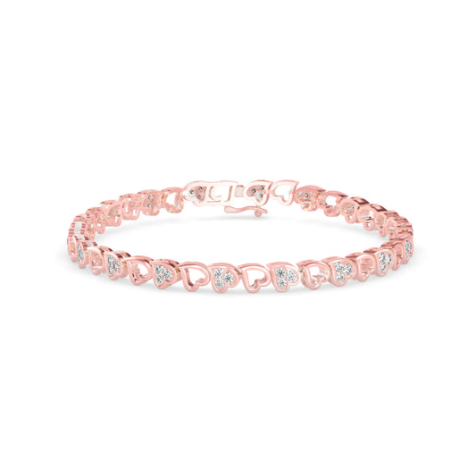 Linked Heart Diamond Bracelet