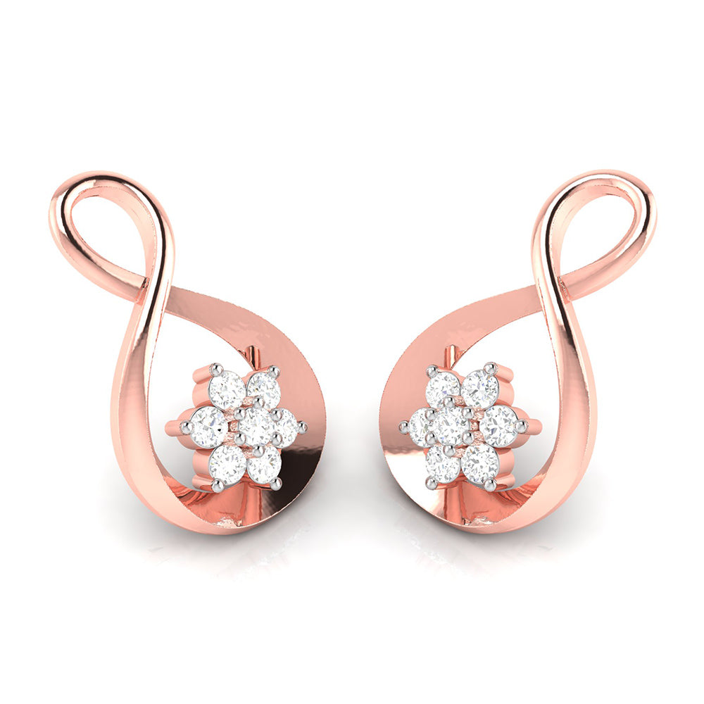 Infinity Floral Cluster Earrings