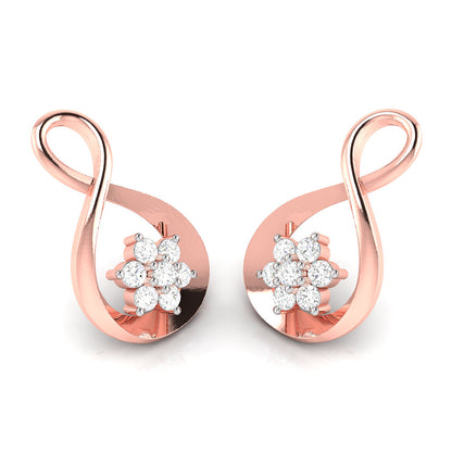 Infinity Floral Cluster Earrings