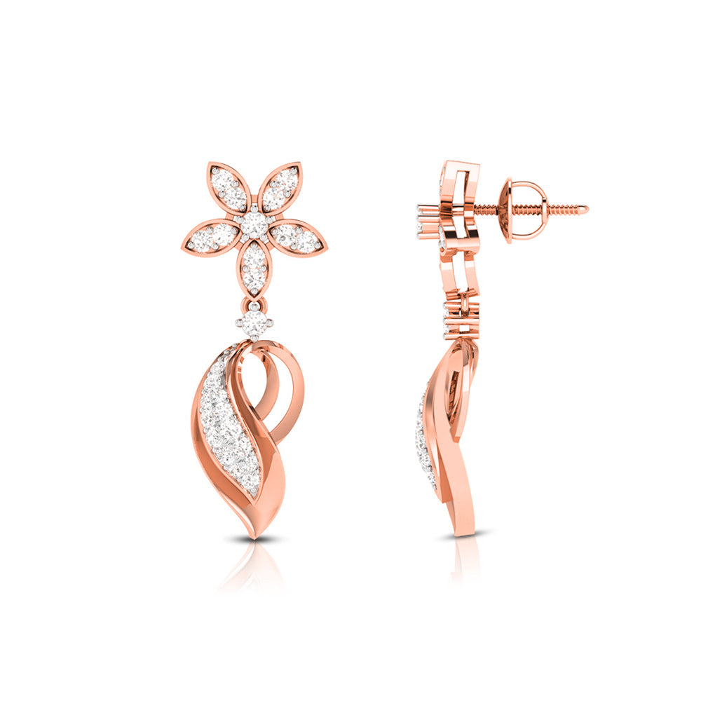 Blossom Flame Drop Earrings - Origine Diamonds lab-grown diamond jewellery