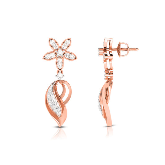 Blossom Flame Drop Earrings - Origine Diamonds lab-grown diamond jewellery