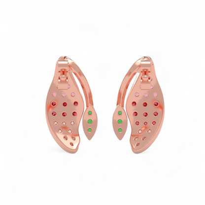 Pink Petal Gemstone Earrings