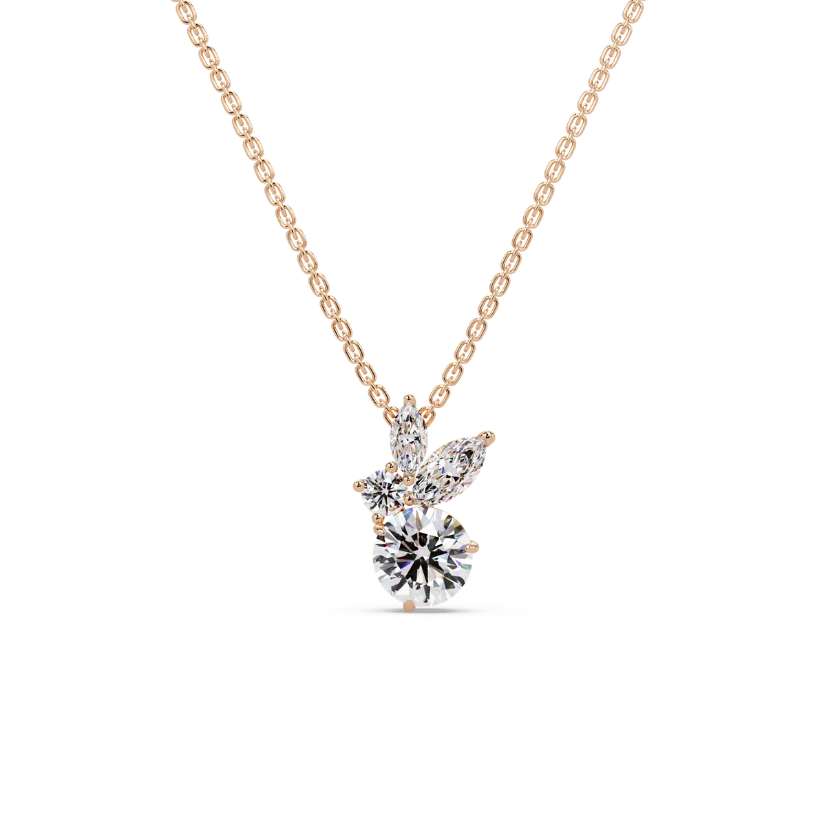 Garden Bouquet Petal Chain Pendant - Origine Diamonds lab-grown diamond jewellery