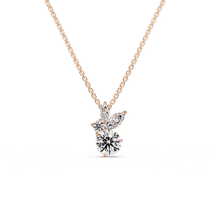 Garden Bouquet Petal Chain Pendant - Origine Diamonds lab-grown diamond jewellery