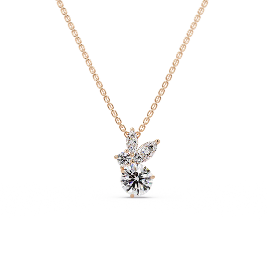 Garden Bouquet Petal Chain Pendant - Origine Diamonds lab-grown diamond jewellery