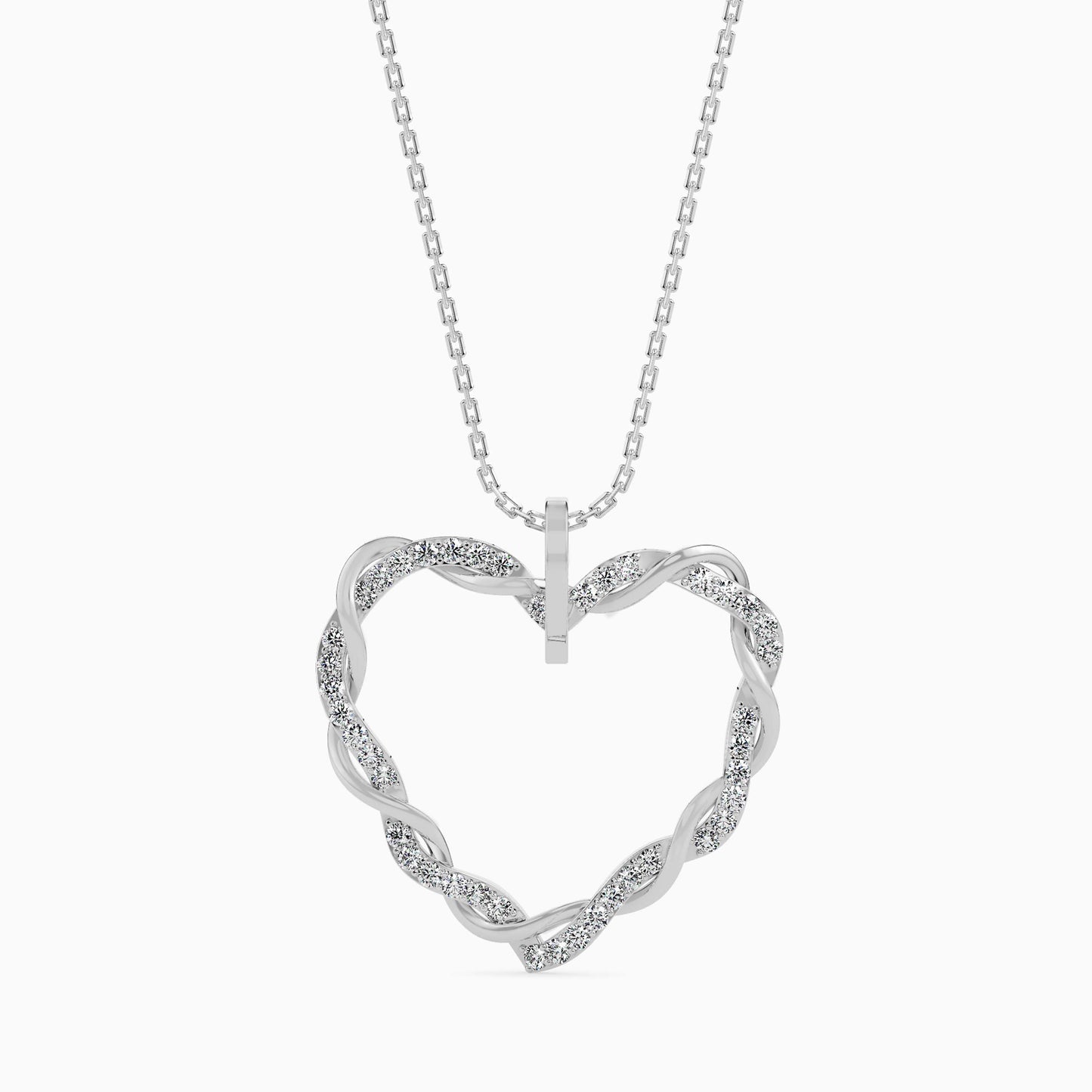 Twisted Heart Outline Pendant