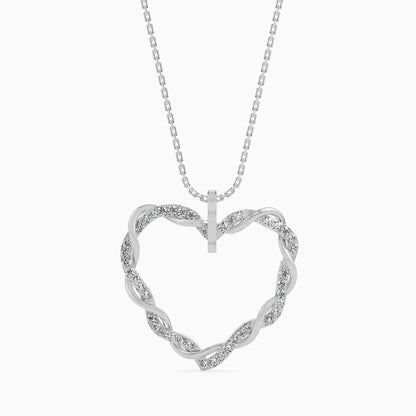 Twisted Heart Outline Pendant