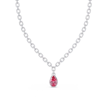 Pave Pear Drop Necklace - Origine Diamonds lab-grown diamond jewellery