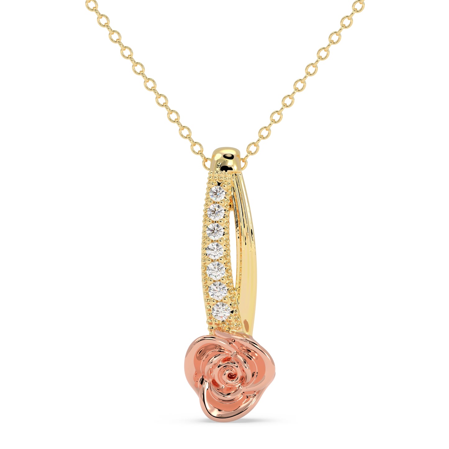 Rose Drop Diamond Pendant - Origine Diamonds lab-grown diamond jewellery