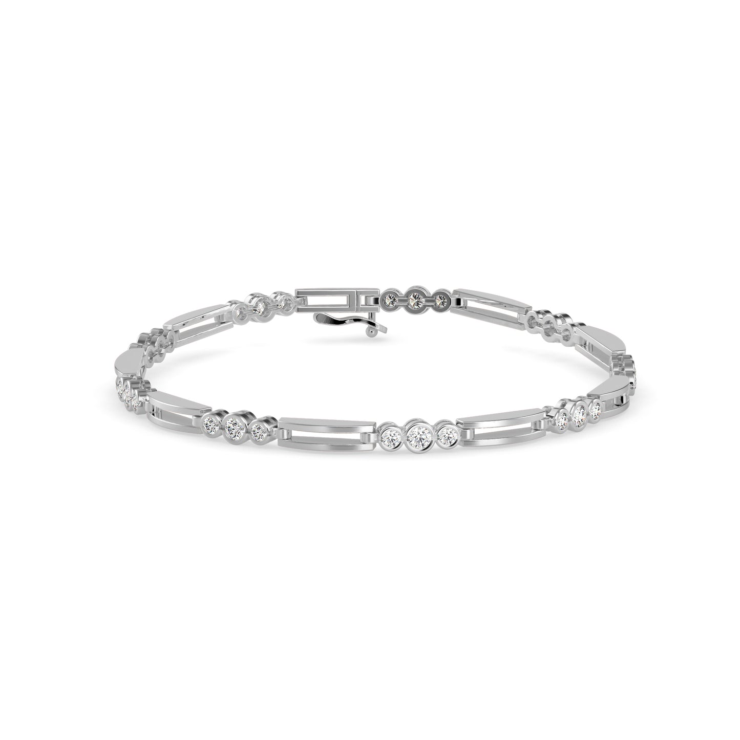 Station Bar Diamond Bracelet