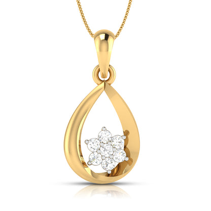 Teardrop Blossom Swirl Pendant