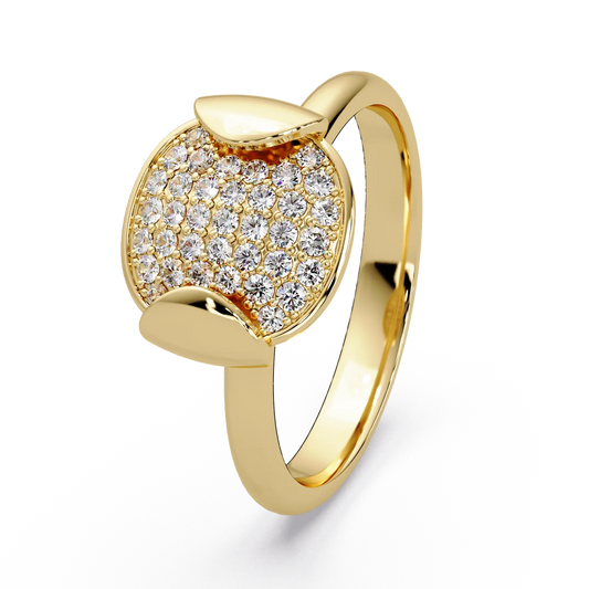 Cushion Dome Pave Ring - Origine Diamonds lab-grown diamond jewellery