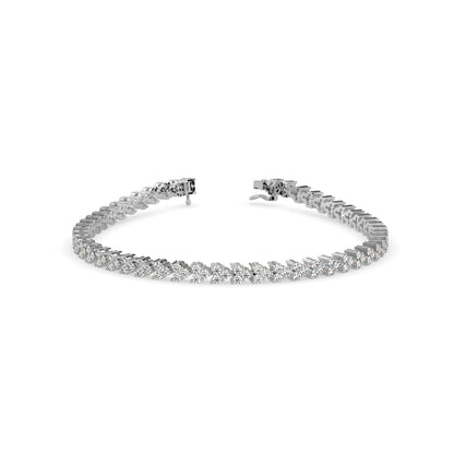 Petal Tennis Diamond Bracelet