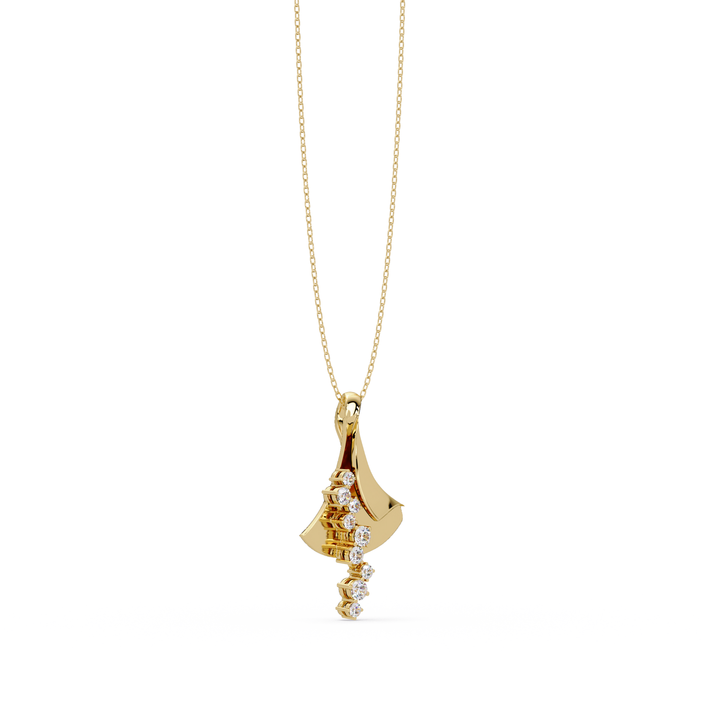 Calla Lily Diamond Pendant