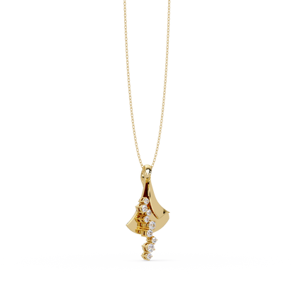 Calla Lily Diamond Pendant