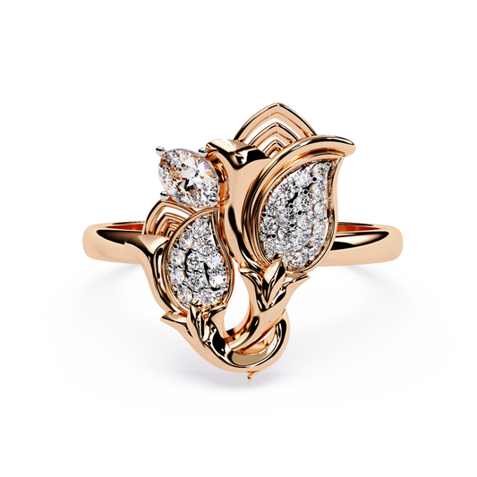 Tulip Marquise Cluster Ring