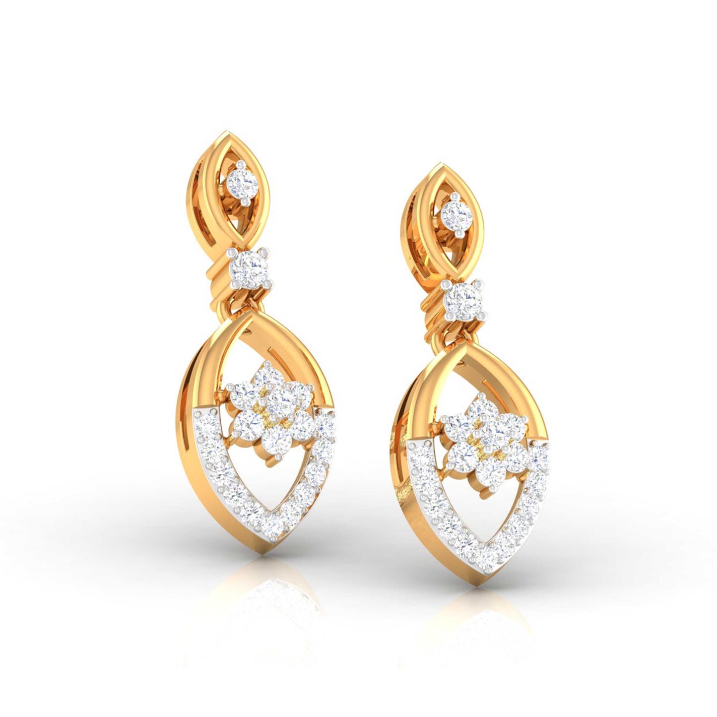 Marquise Frame Drop Earrings