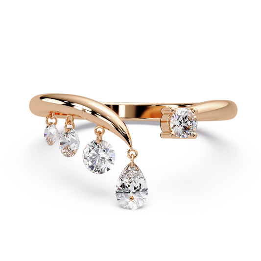 Hanging Diamond Drop Ring - Origine Diamonds lab-grown diamond jewellery