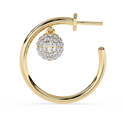 Pavé Sphere Hoop Earrings