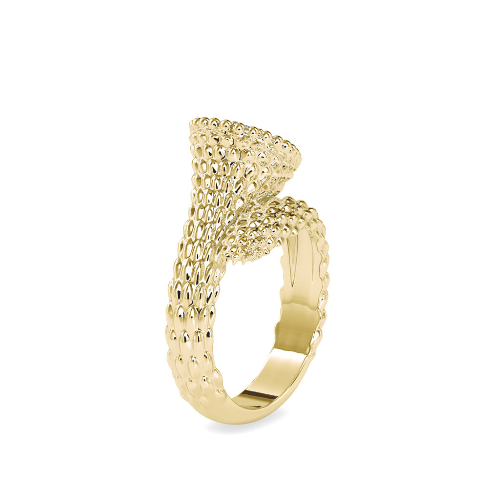 Beaded Bypass Cluster Ring