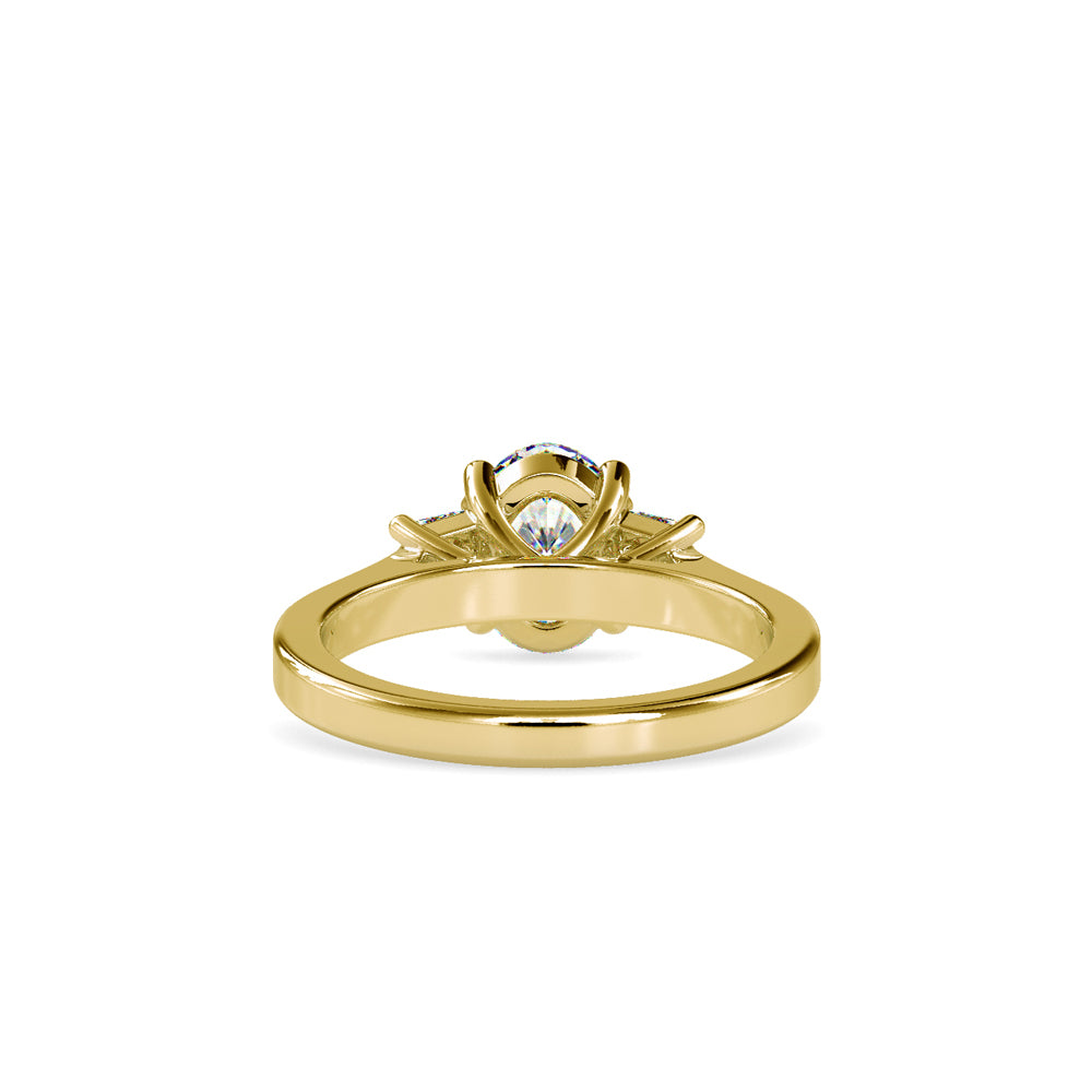 Oval Three-Stone Diamond Ring