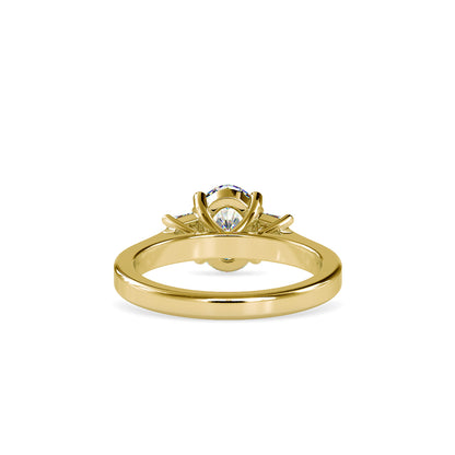 Oval Three-Stone Diamond Ring