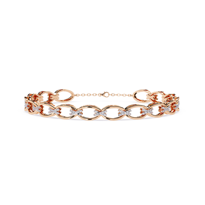 Oval Link Diamond Bracelet