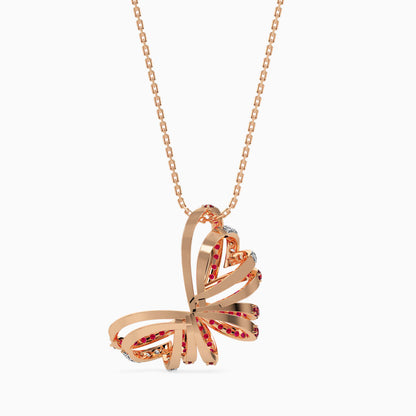 Ruby Butterfly Pendant