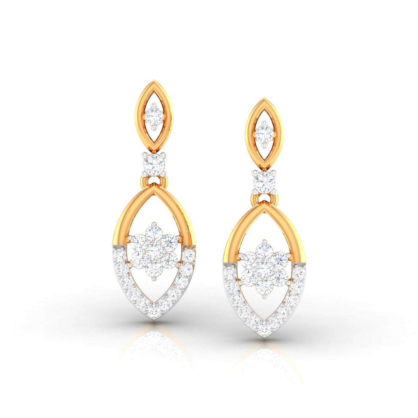 Marquise Frame Drop Earrings