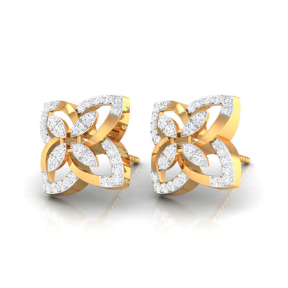 Open Quatrefoil Diamond Earrings