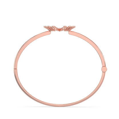 Ribbon Bow Diamond Bangle