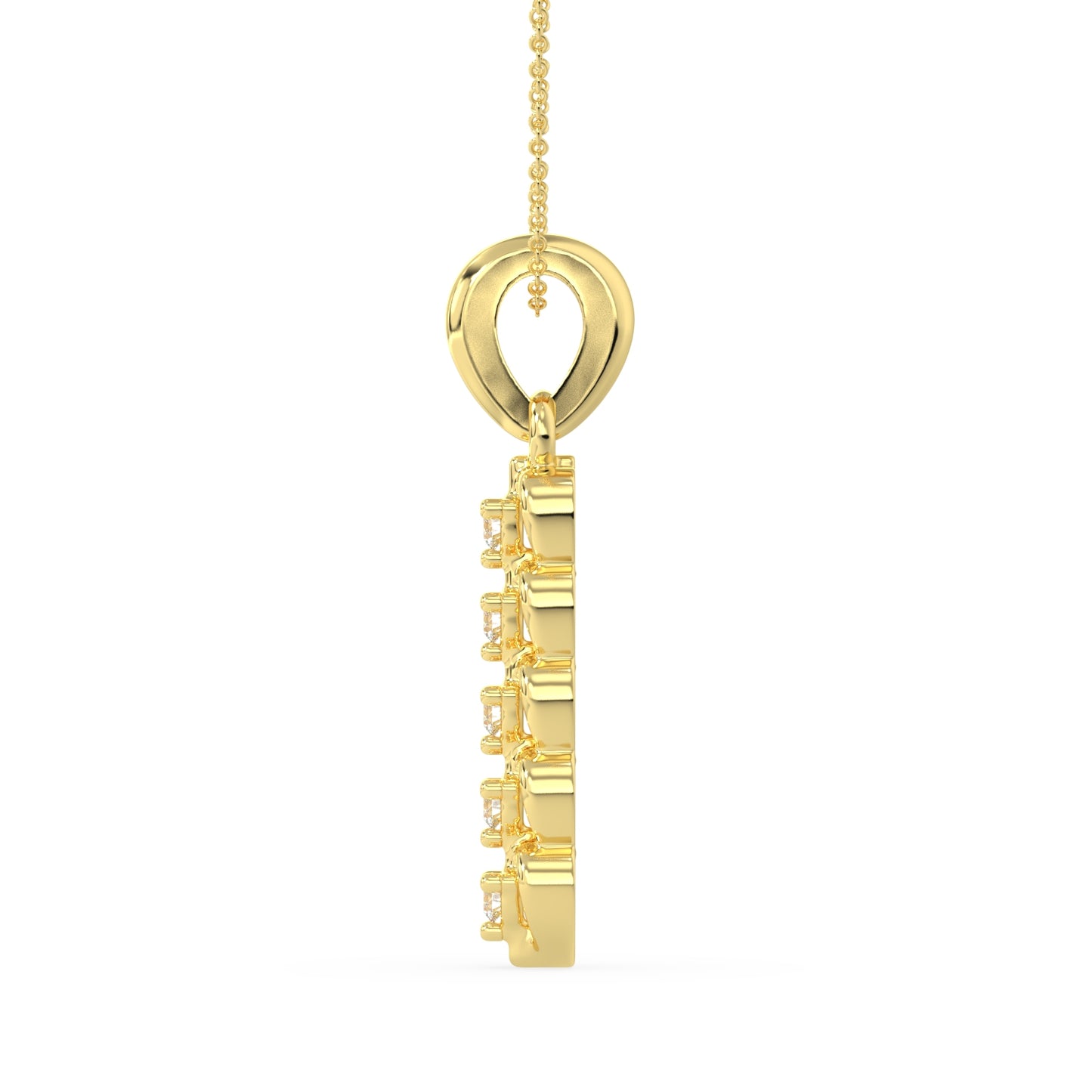 Graduated Heart Drop Pendant